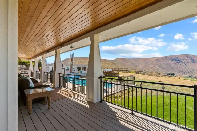 Views for days, built in speakers and outdoor sink!