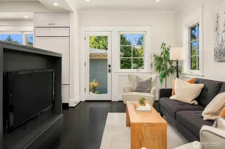 Family room off the kitchen area.