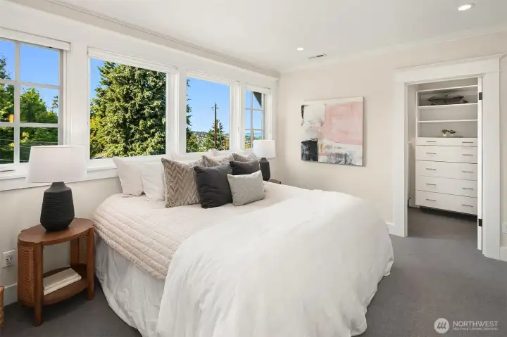 Primary bedroom with TWO walk-in closets and ensuite piece bathroom.
