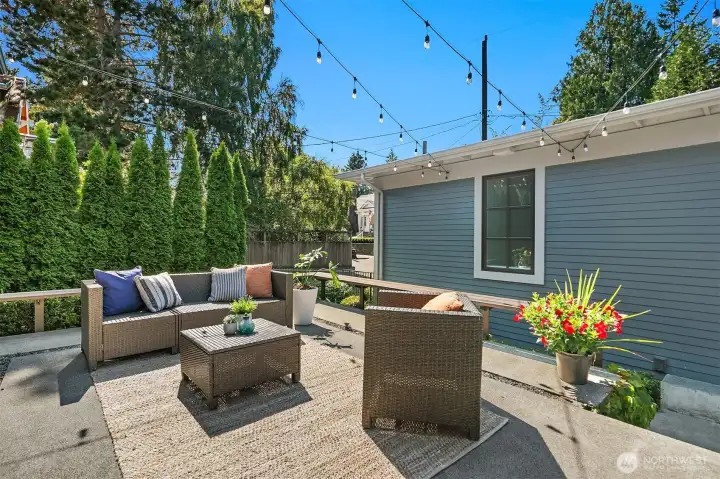Entertaining patio off kitchen.