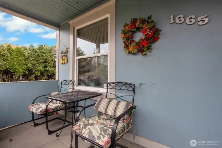 Nice porch for your morning coffee.