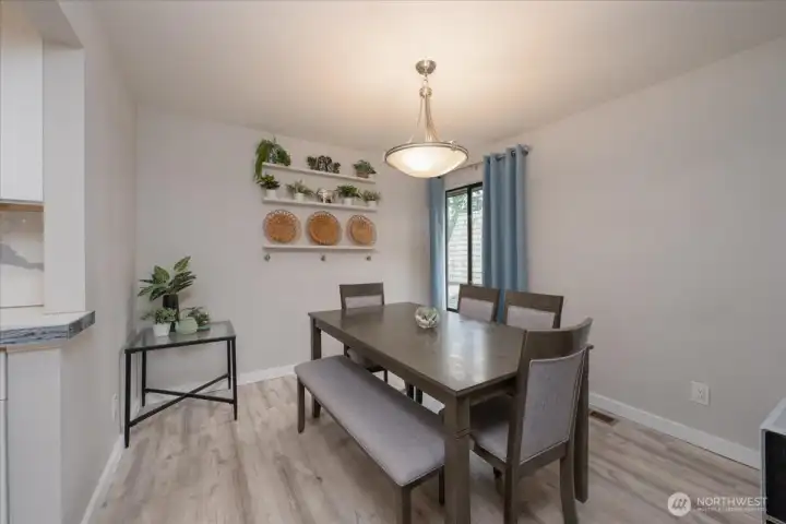 You can fit a real dining table here!