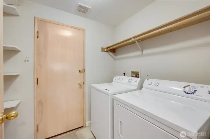 Laundry to garage door