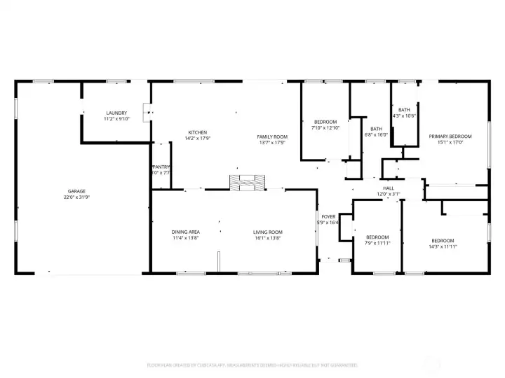 Floorplan with measurements