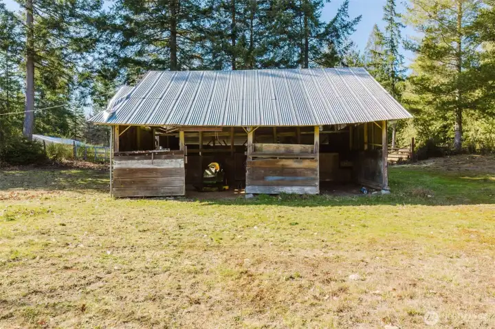 Front of barn