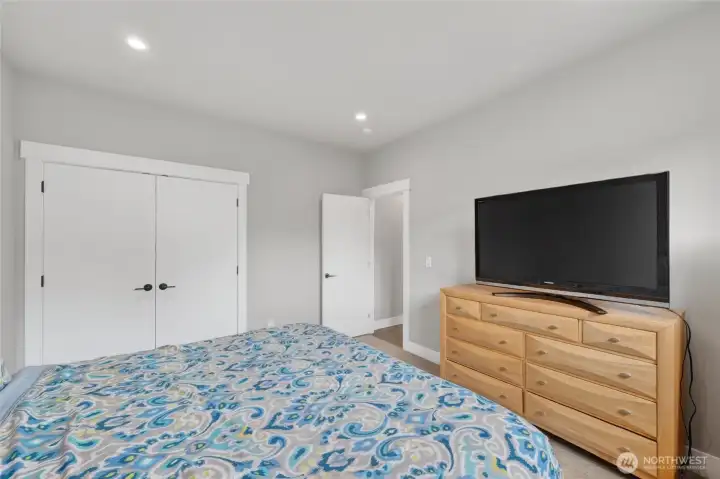 Large closet in second upstairs bedroom.