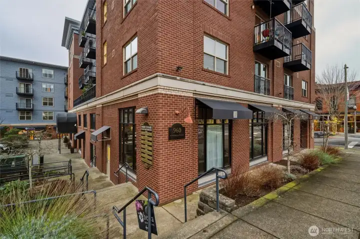 Exterior - Fairhaven Charm & Urban Convenience  Welcome to one of Fairhaven’s most desirable addresses—steps from local cafes, shopping, parks, and the waterfront. Secure building with elevator access and underground garage parking offers peace of mind in the heart of it all.