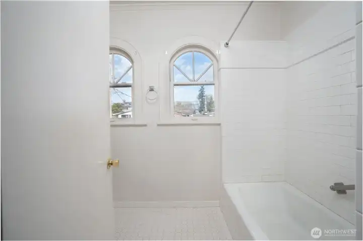 There is even a wee view from the full bath- a loo with a view- gotta love it.