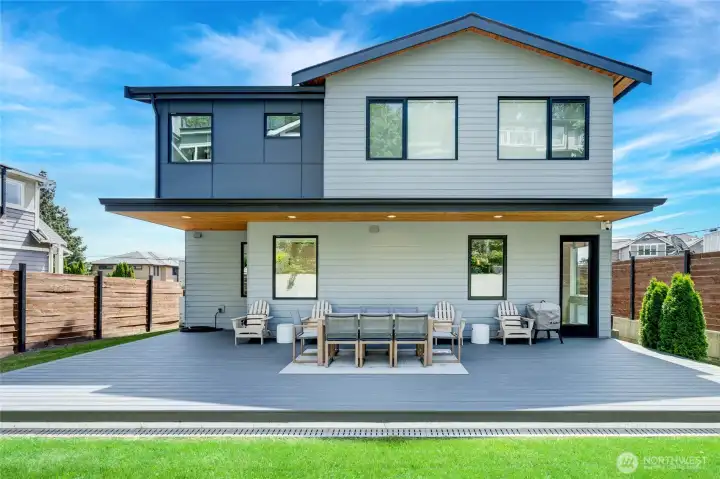 Backyard and deck
