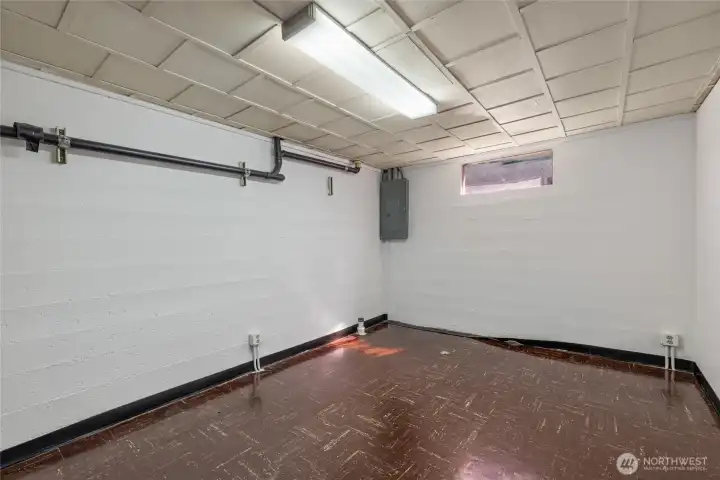 Second finished room in basement.