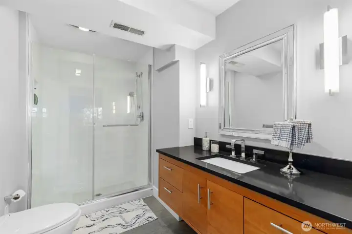 Separate guest bathroom- all newly remodeled Separate guest bathroom- all newly remodeled
