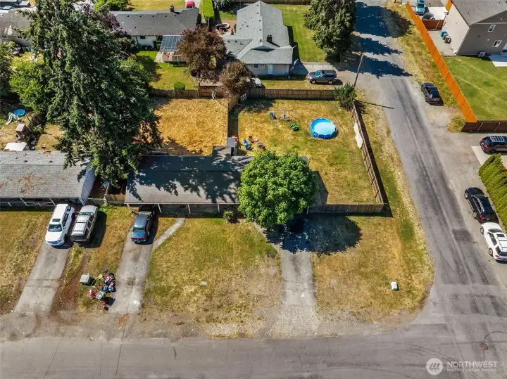 View of lot with 120th/Alaska corner.