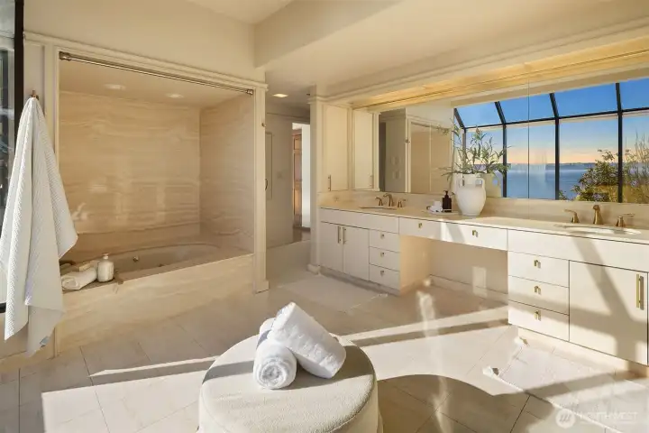 The primary also enjoys a lavish spa bathroom... The primary also enjoys a lavish spa bathroom...