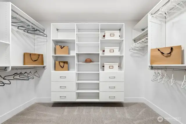 Custom primary closet