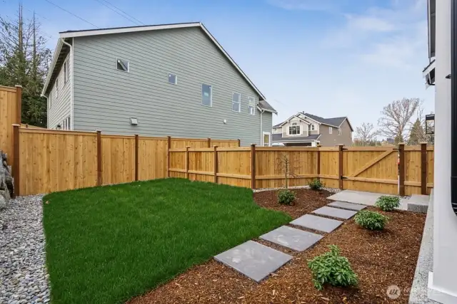 Private, low maintenance yard to enjoy