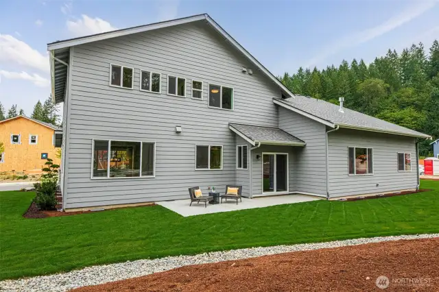 Back yard with views of the Tolt River greenbelt