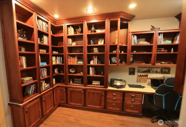 Check out the beautiful library.