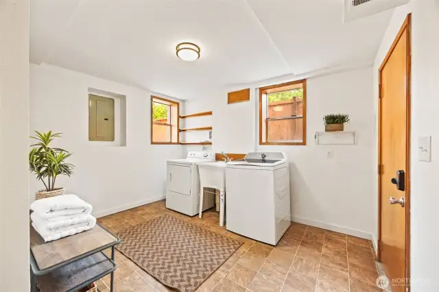 Laundry in lower level