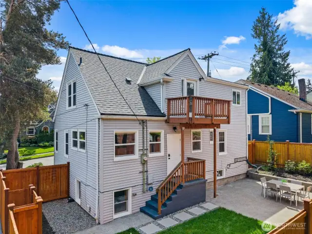 Back of house & fully fenced yard.
