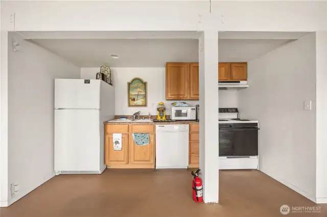 Lower level kitchenette
