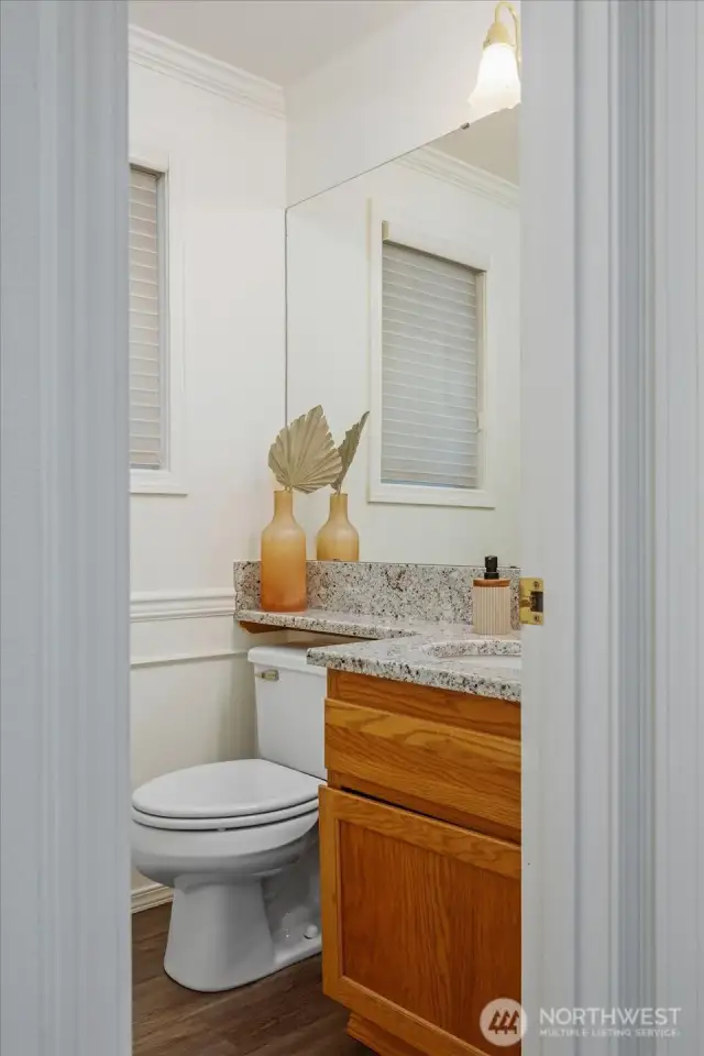 Half bath off entry