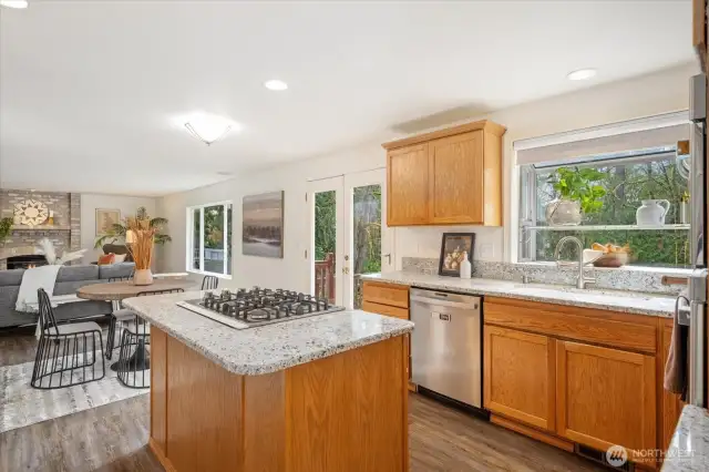 Kitchen with adjoining eat-in space