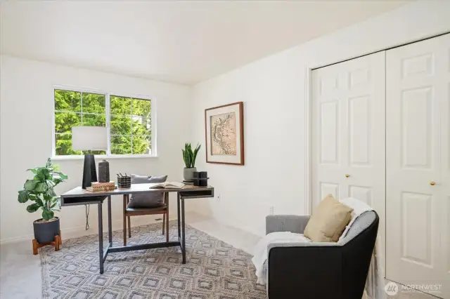 Bedroom #3 was staged as Office