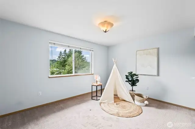 2nd bedroom facing west with water views.