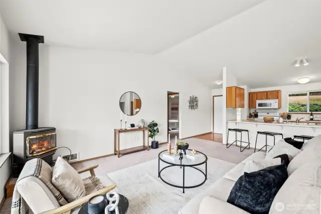 Freshly painted interior in neutral tones