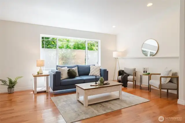 Hardwood floors add warmth
