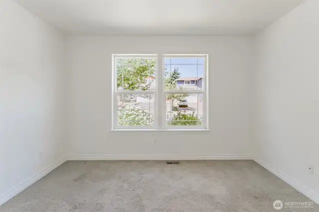 Great view out to the front yard flowerbeds