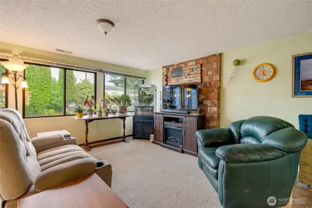 Downstairs living area.