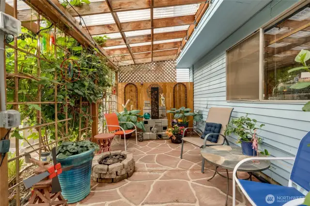 Perfect covered area to relax!