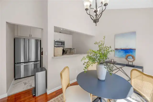 dining room and kitchen