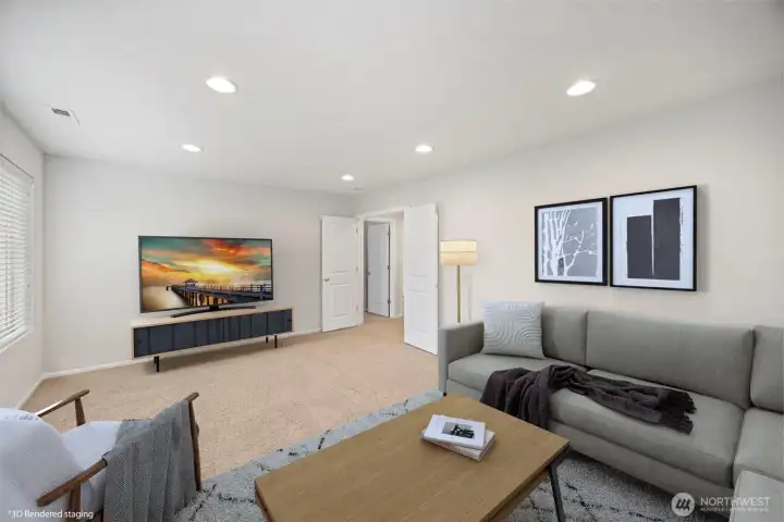 Upstairs Bonus Room (Virtually Staged)