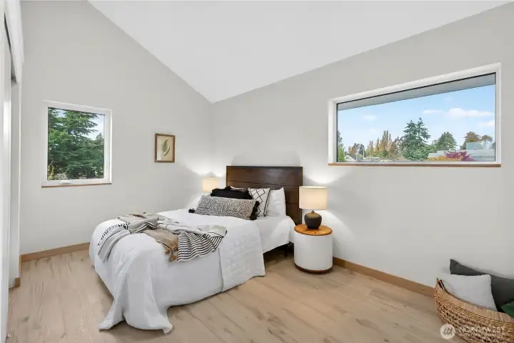 One of the four spacious upstairs bedrooms.