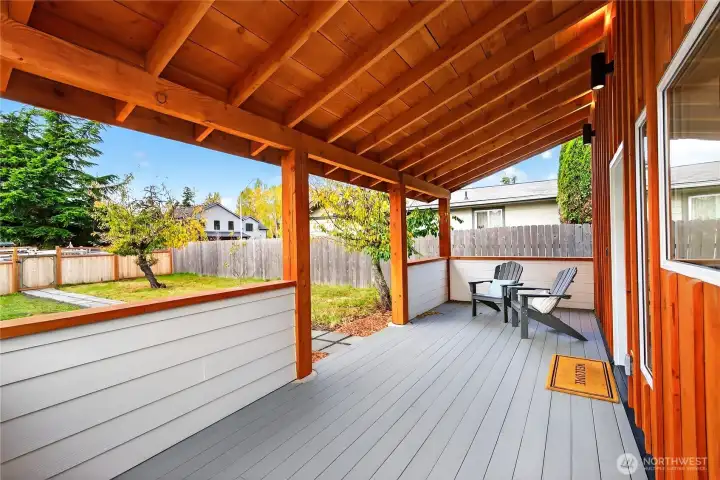 Front Patio looking towards the front yard.