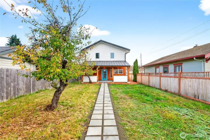 Front yard looking back towards the house.