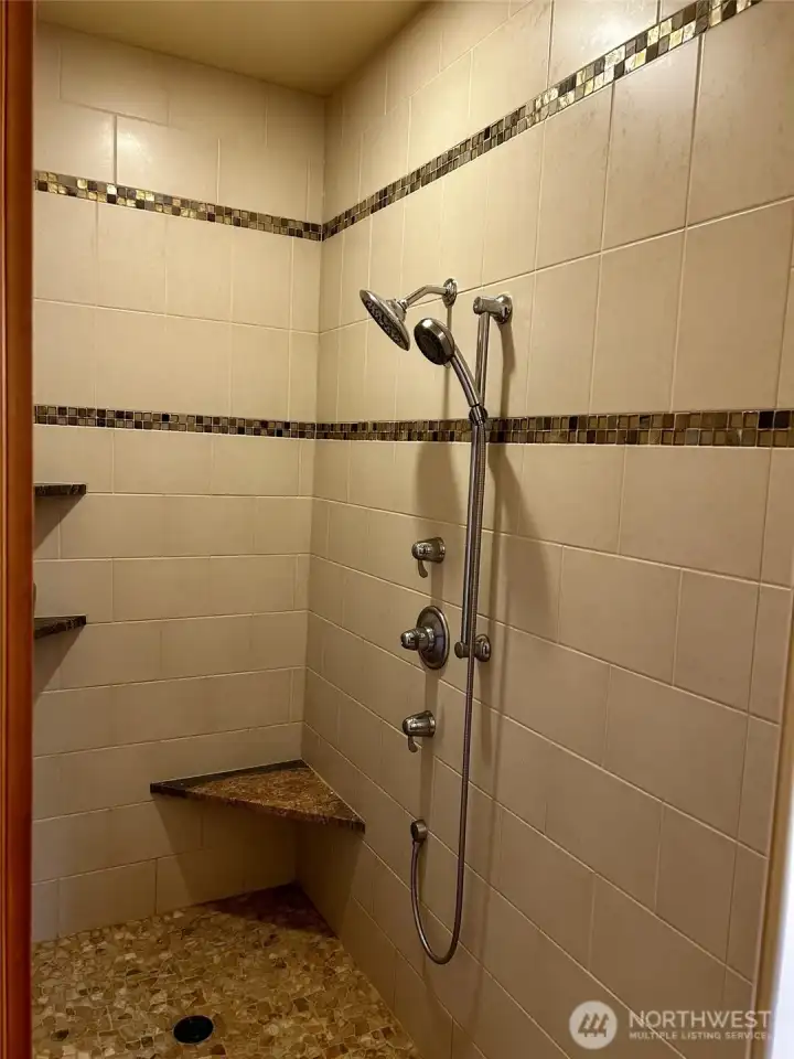 Primary bath, spacious walkin shower