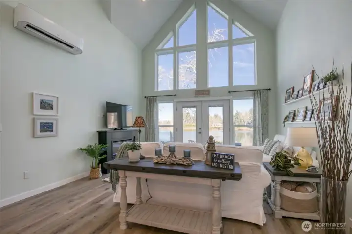 Plenty of room to pull out a fold out dining table when guests come