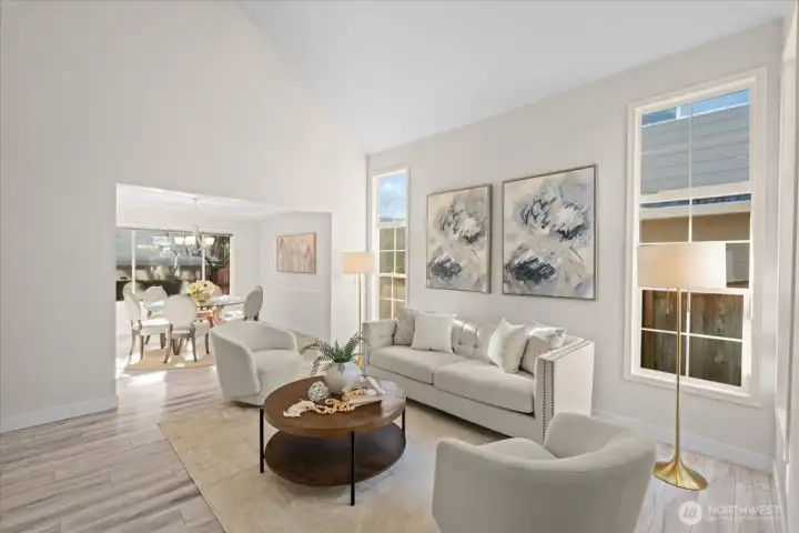 This traditional Camwest floor plan has a great flow, with rooms opening onto the next to allow comfort in entertaining but provides separation when desired.