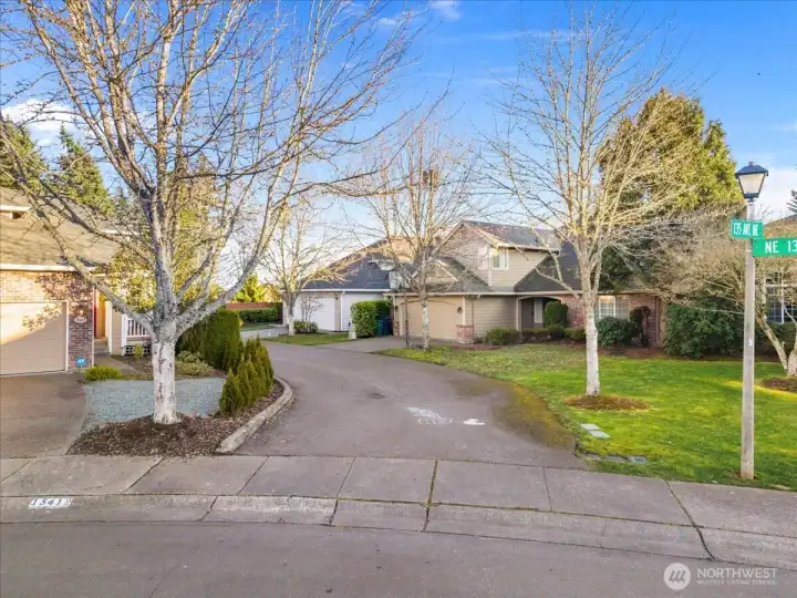 Located at the end of a quiet side street