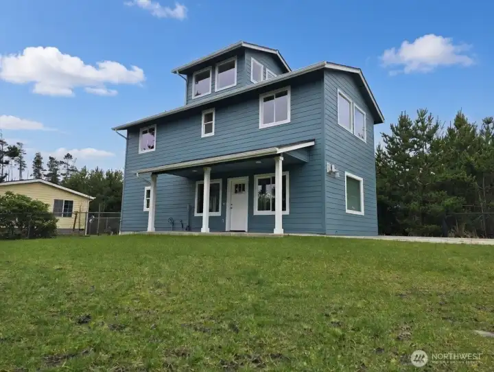 Newly planted front lawn