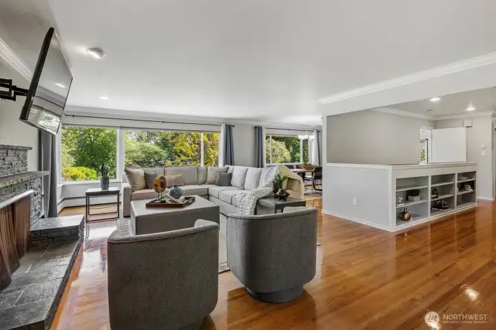 View to back of property from Living Room on main floor