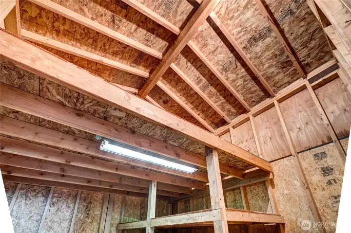 Large Beams and high ceilings for additional storage options