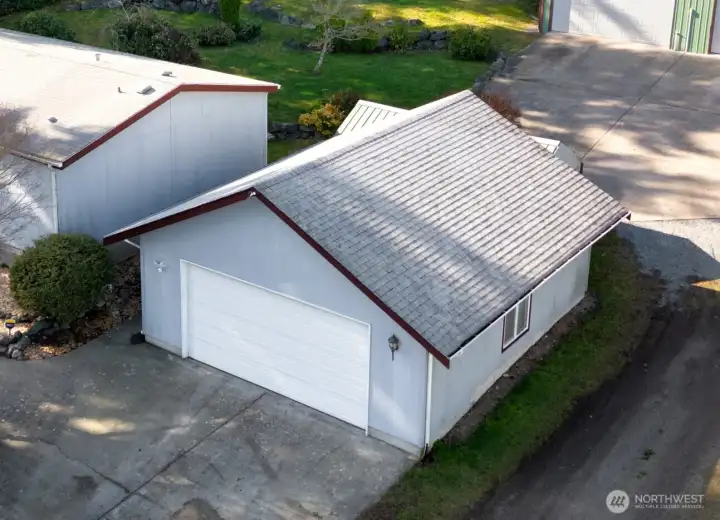 Little Garage is 624 square feet and has a covered storage area on the back side.