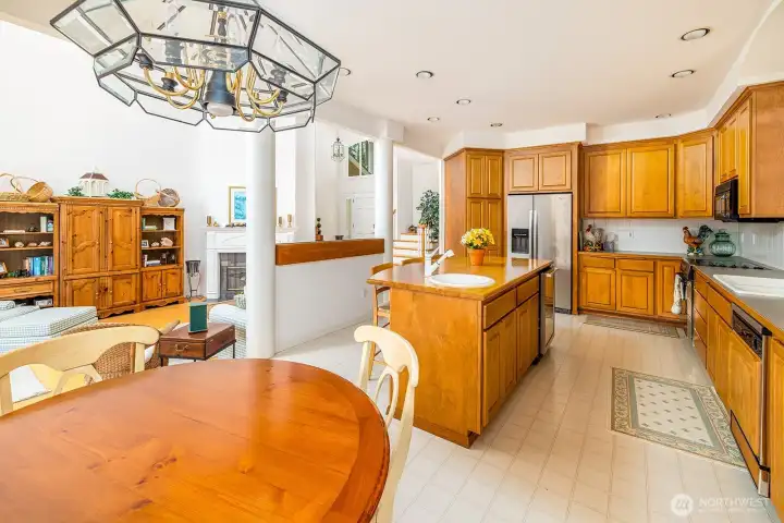 Spacious kitchen, plenty of room to chef up for guests.