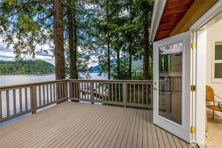 Deck access from primary bedroom, wake up to gorgeous vistas.