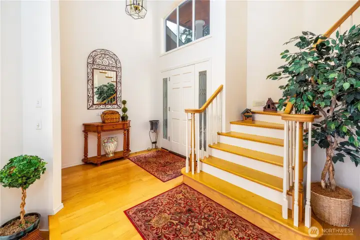 Upstairs is home to two more bedrooms and a 3/4 bathroom.