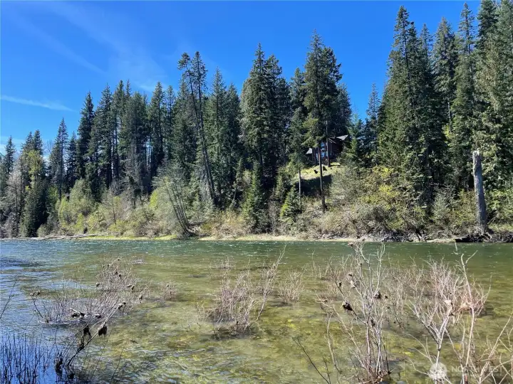 High water over beach